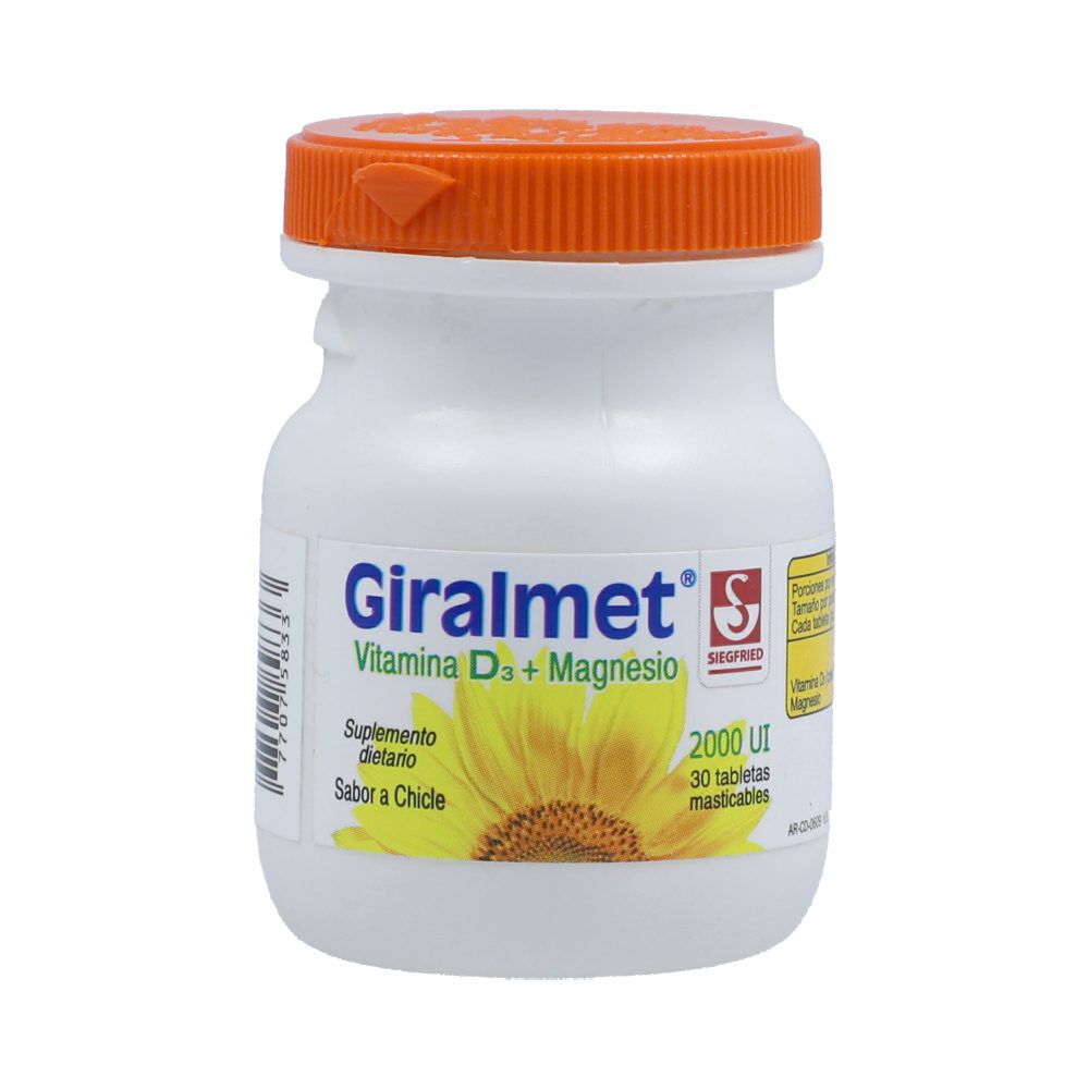 Giralmet-Vitamina-D3-+-Magnesio-2000-Ui-Frasco-X-30-Unidades-imagen-1
