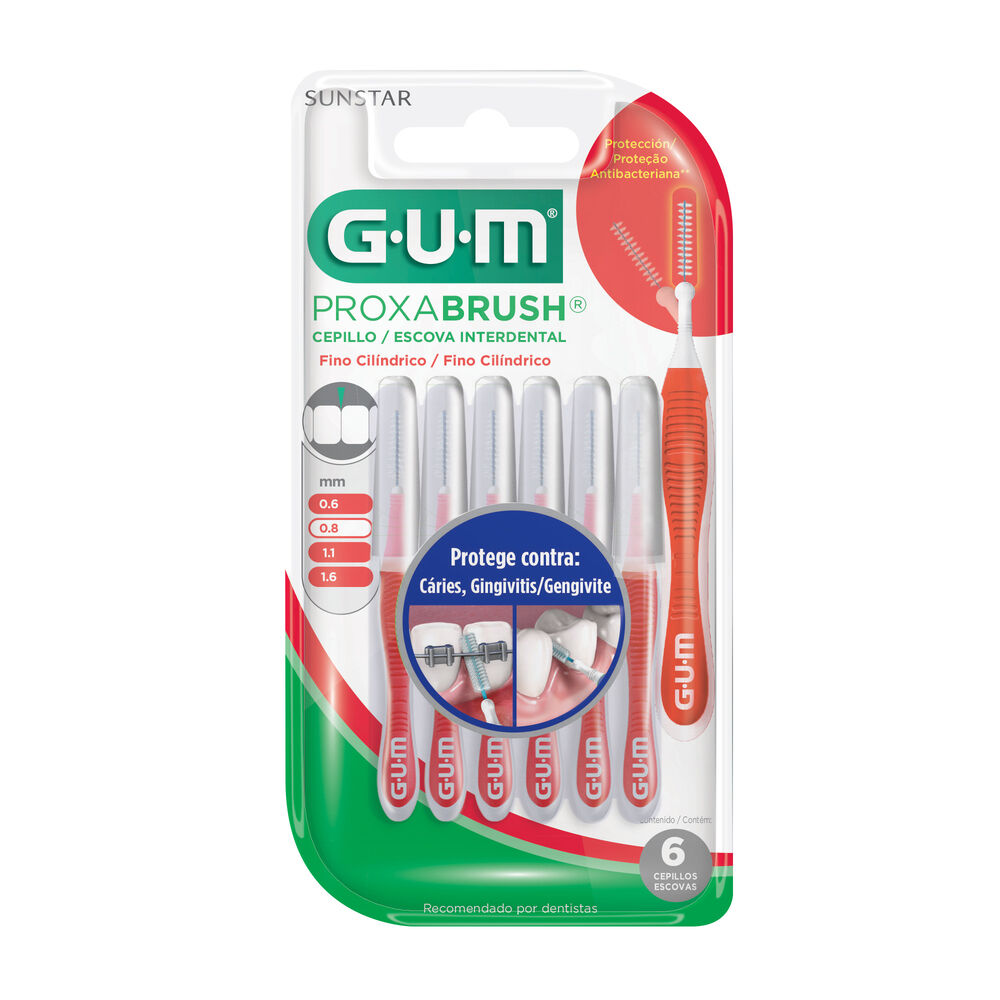 Cepillo-Interdental-Ref-1314-Sobre-X-6-Gum-0.8Mm-imagen-2