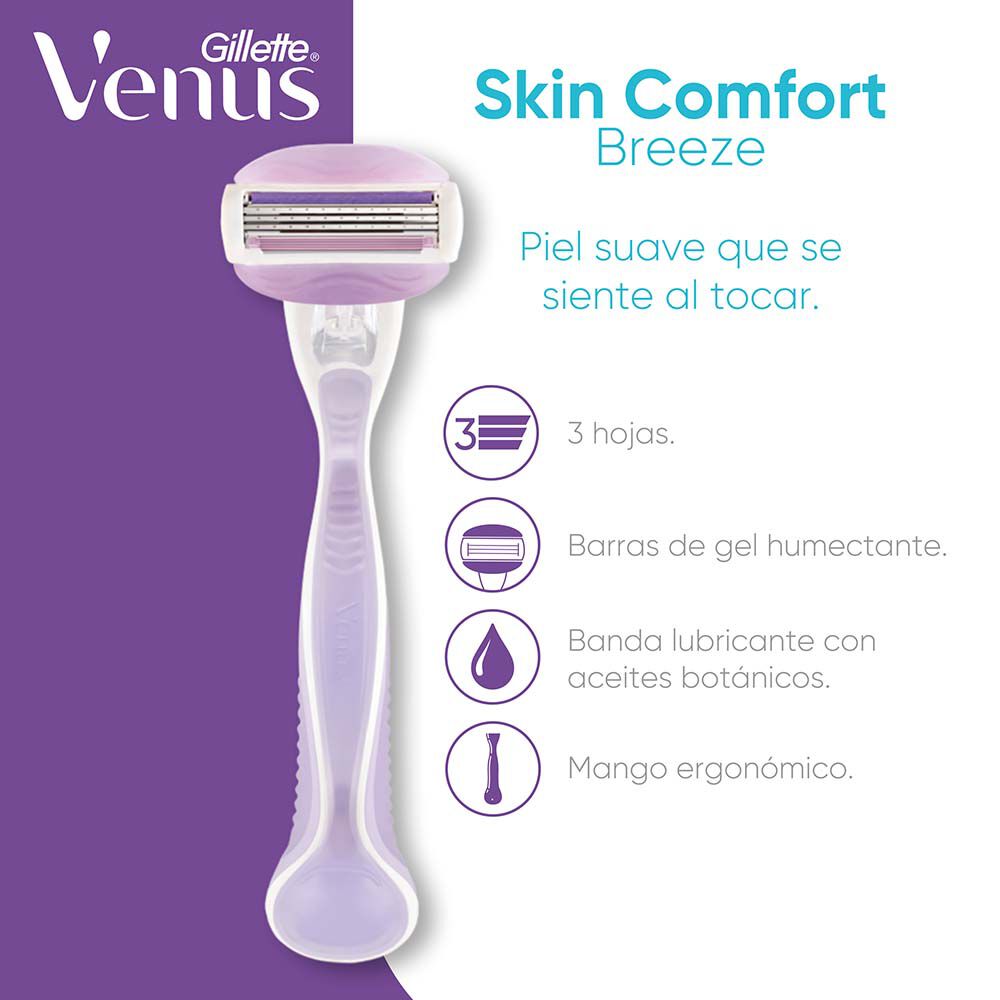Maquina-Depilación-Mujer-Gillette-Pieza-Paquete-X-1-Unidad-Venus-Breeze-imagen-4