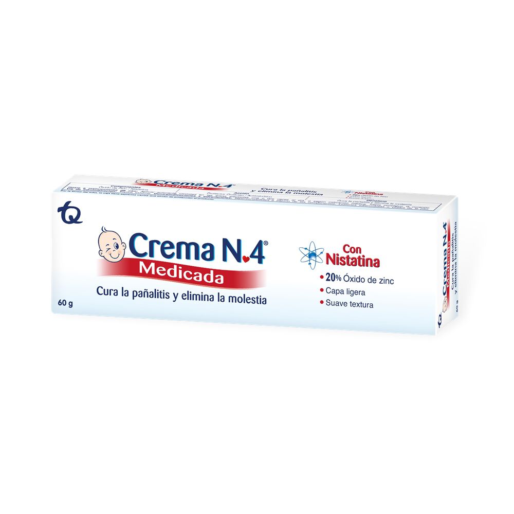 Crema-No-4-Medicada-Con-Nistatina-y-Oxido-de-Zinc-(200Mg+100000Ui)/Gr-Tarro-X-60Gr-imagen