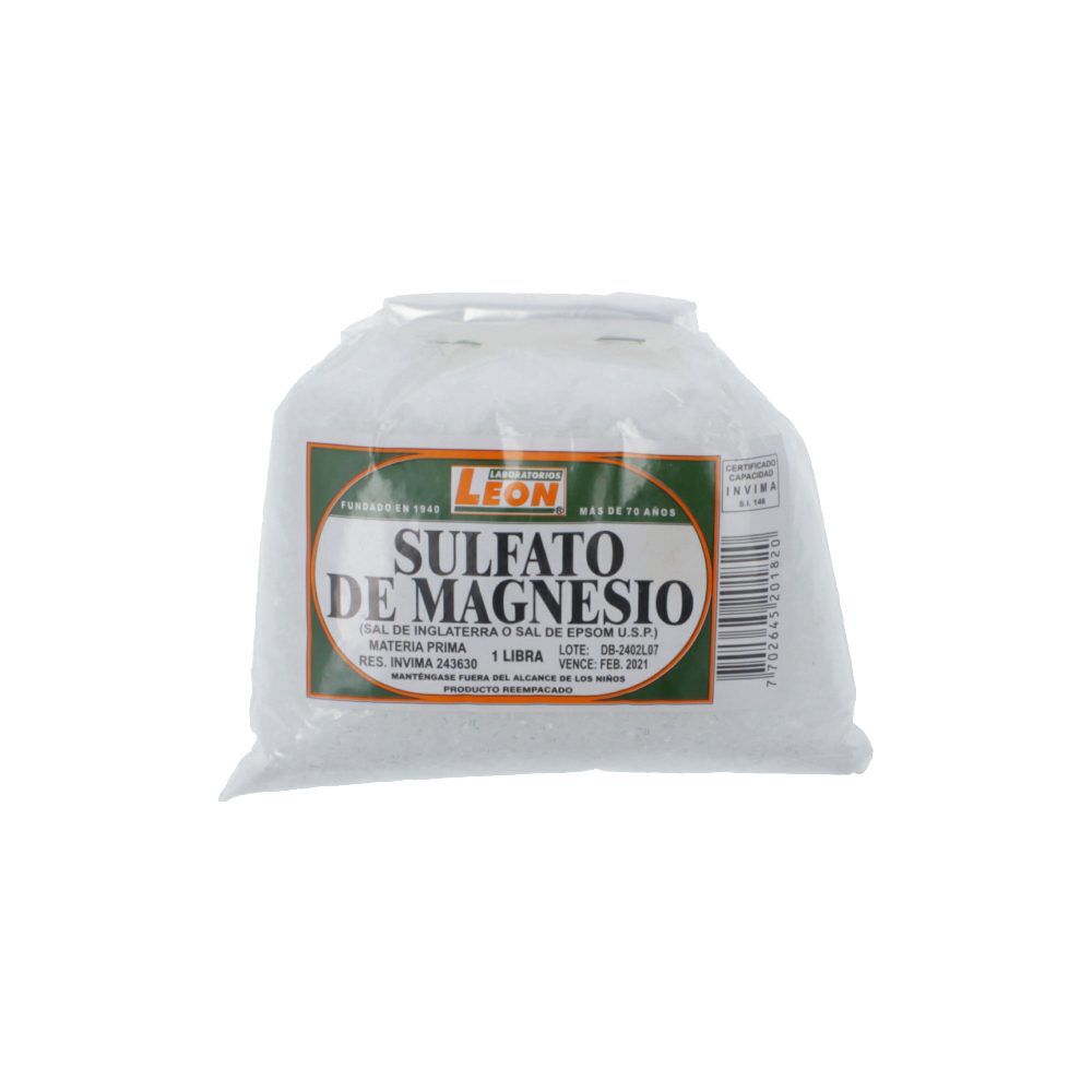 Sulfato De Magnesio Paquete X 500Gr