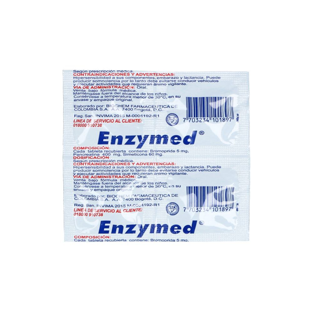 Enzymed-5Mg+400Mg+60Mg-Blister-X-4-Grageas-imagen-2