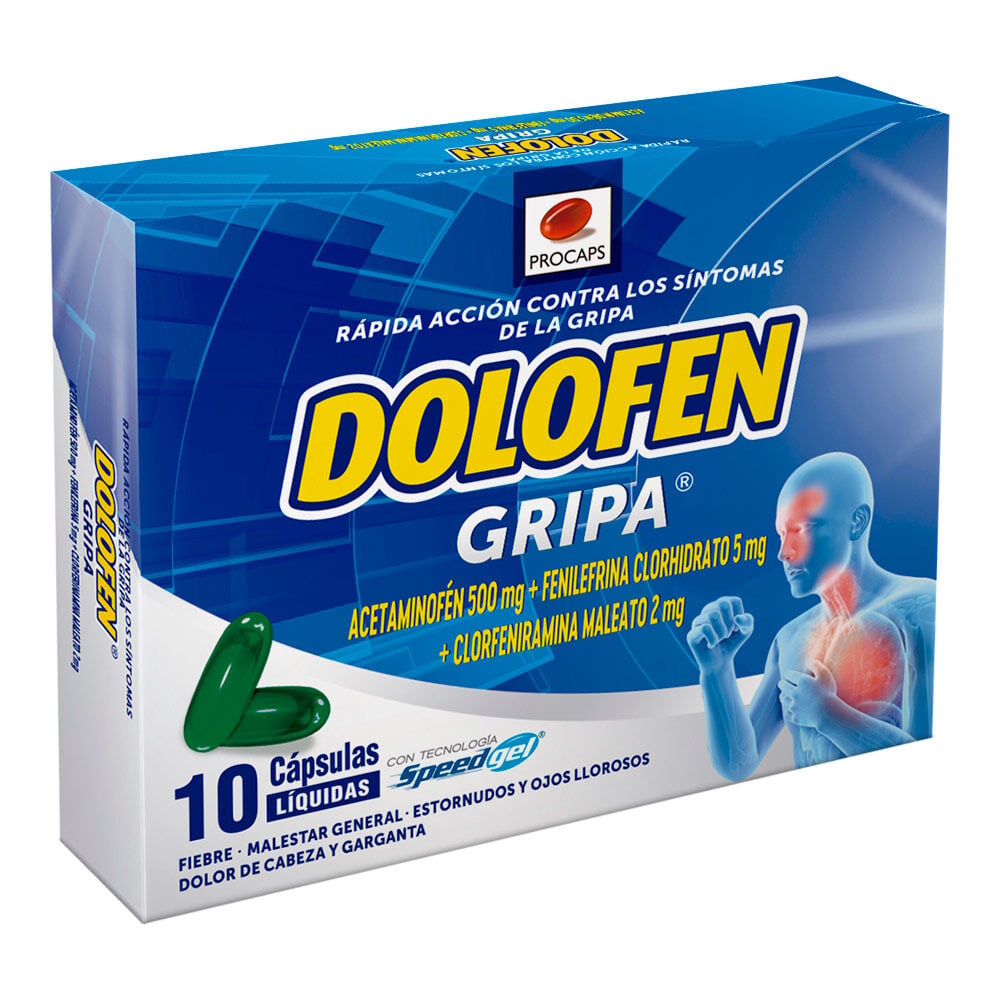 Dolofen Gripa (500+2+5)Mg Cápsulas Blandas Caja X 10