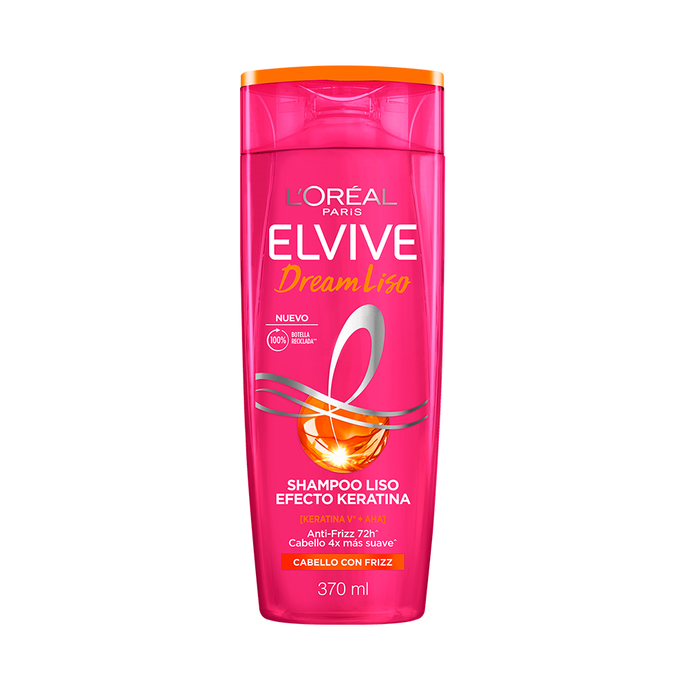 Shampoo Elvive L'Oreal Paris Dream Liso Para Un Cabello Liso Y Sin Frizz X370 Ml