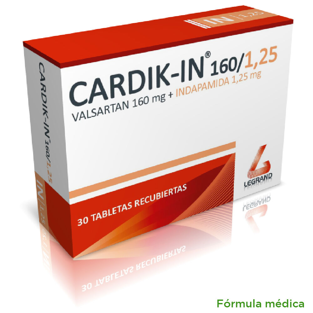 Cardik In (1.25+160)Mg Tabletas Recubiertas Caja X 30