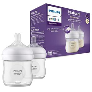Tetero-Philips-Avent-Natural-Response-0M+-Caja-por-2Frasco-por-4Onz-Transparente-imagen