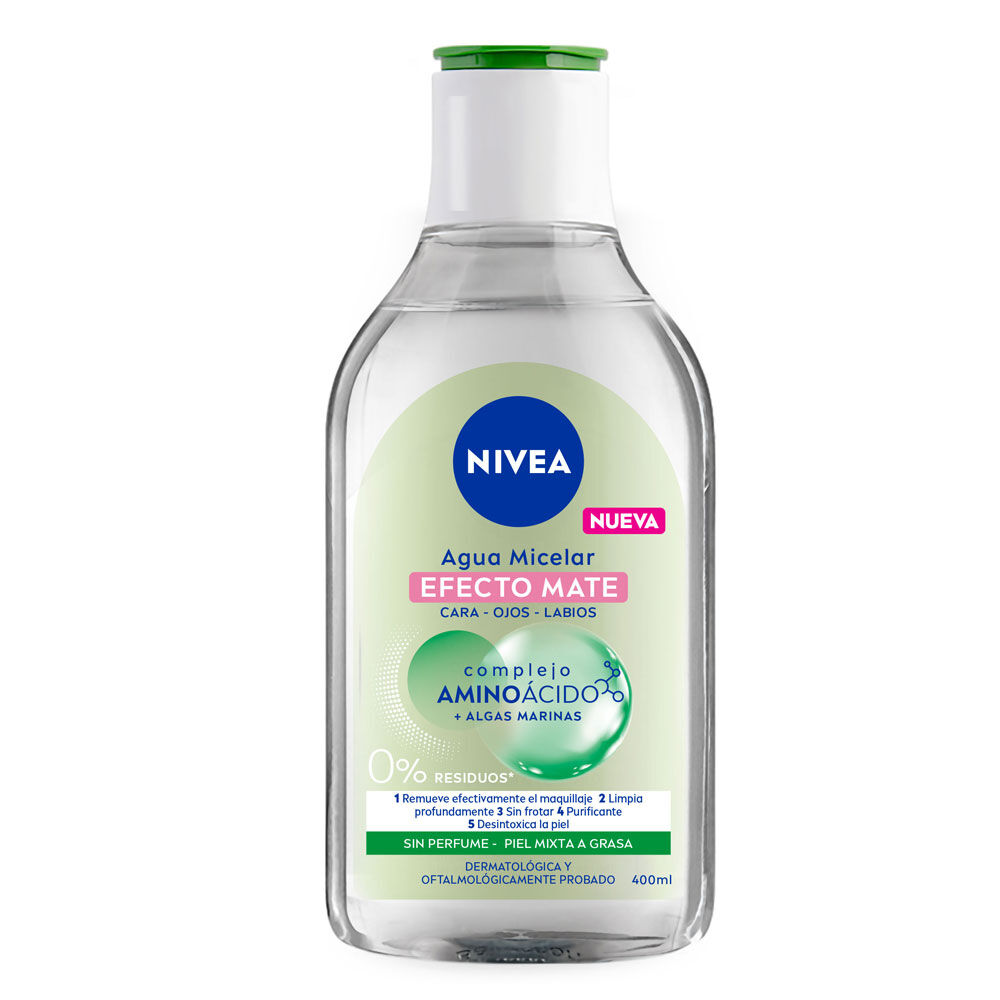 Agua Micelar Efecto Mate Nivea Frasco 400 Ml