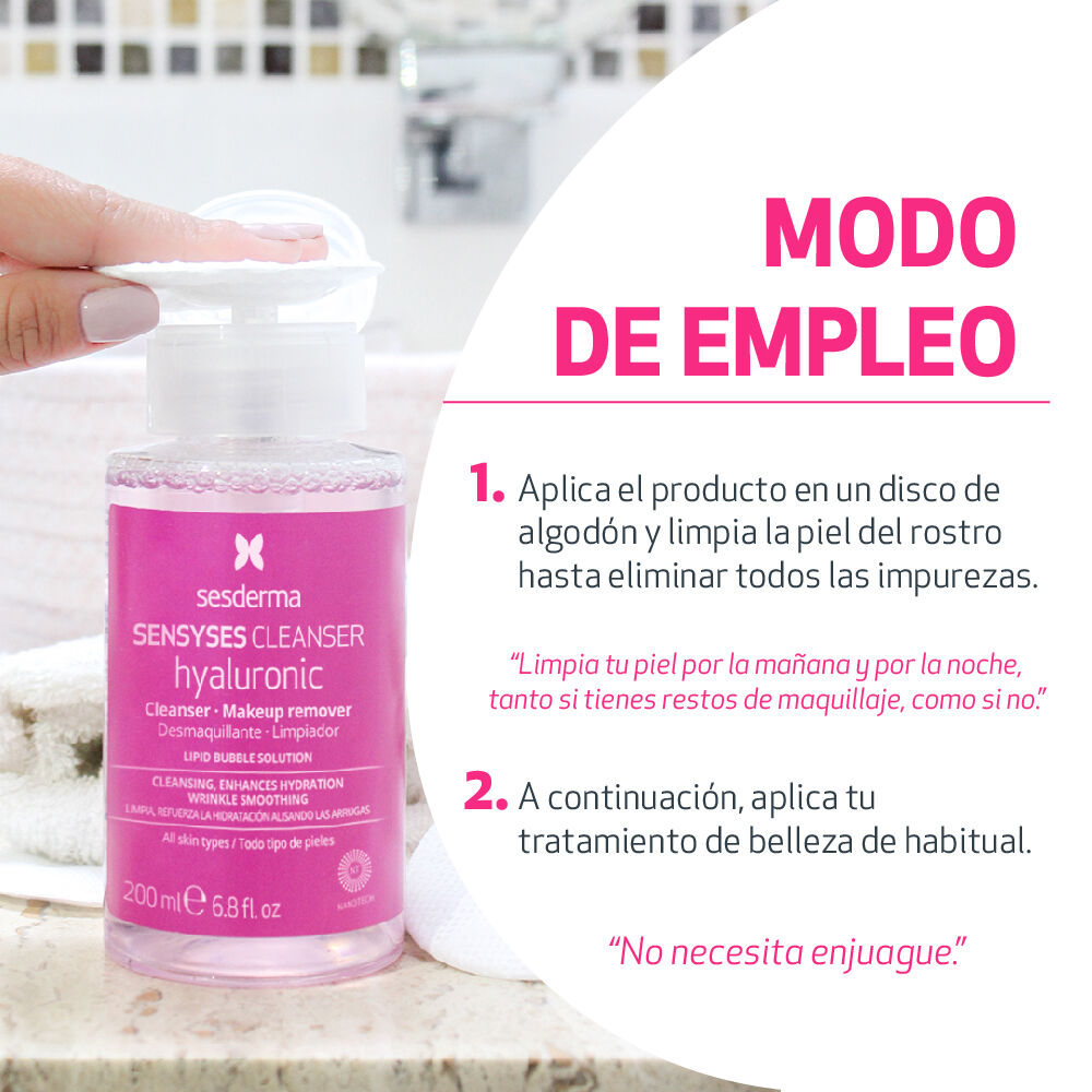 Desmaquillante-Limpiador-Sesderma-Sensyses-Cleanser-Hyaluronic-Frasco-200Ml-imagen-5