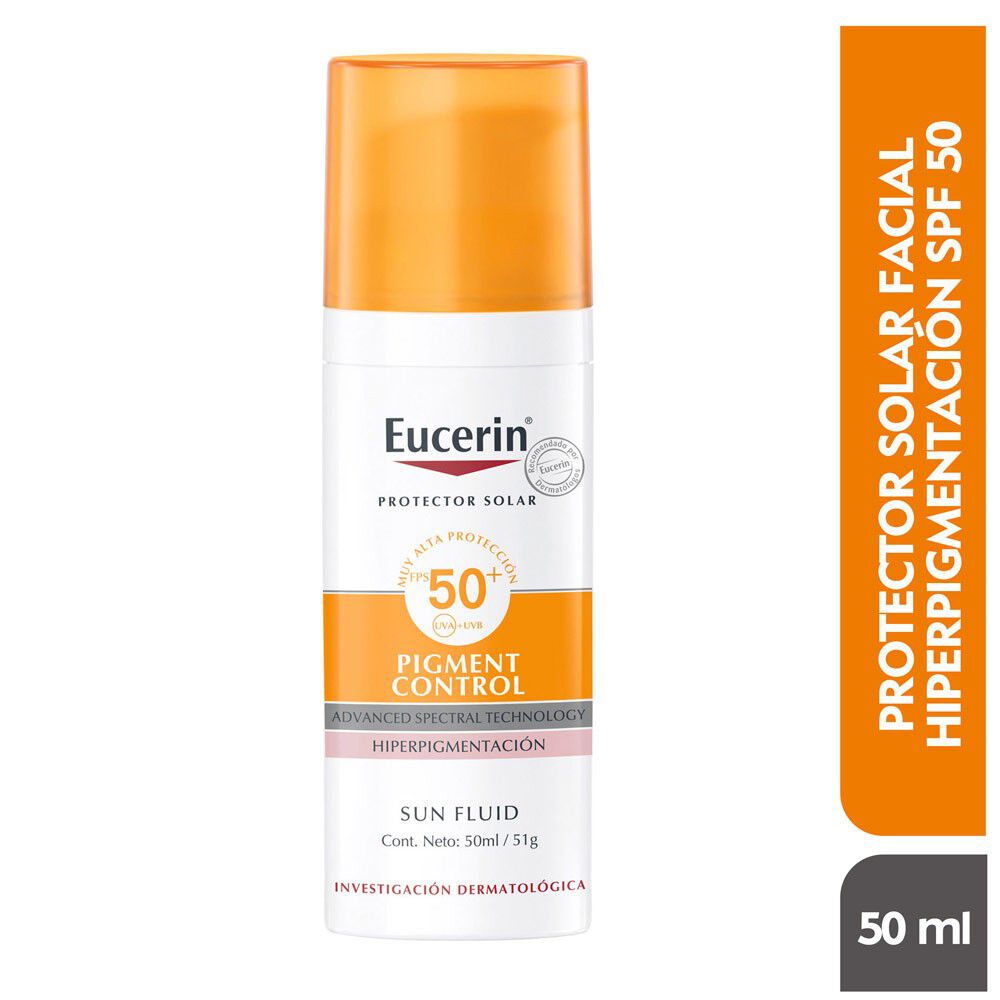 Protector Solar Facial Antimanchas Eucerin Pigment Control FPS 50 Frasco 50ml