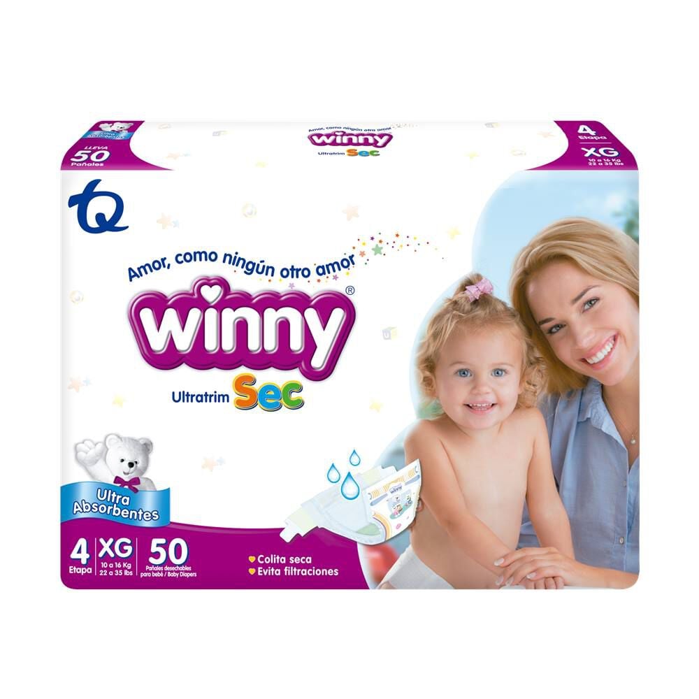 Pañal Ultratrim Sec Etapa 4 Xg Paquete 50
