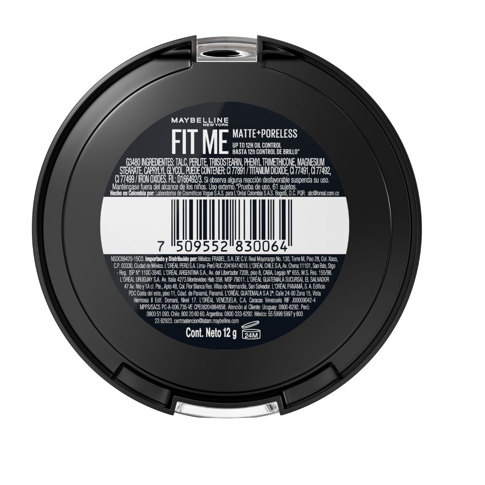 Polvo-Compacto-Maybelline-235-Fit-Me-Mate-Y-Sin-Poros-Lata-por-12Gr-Pure-Beige-imagen-3