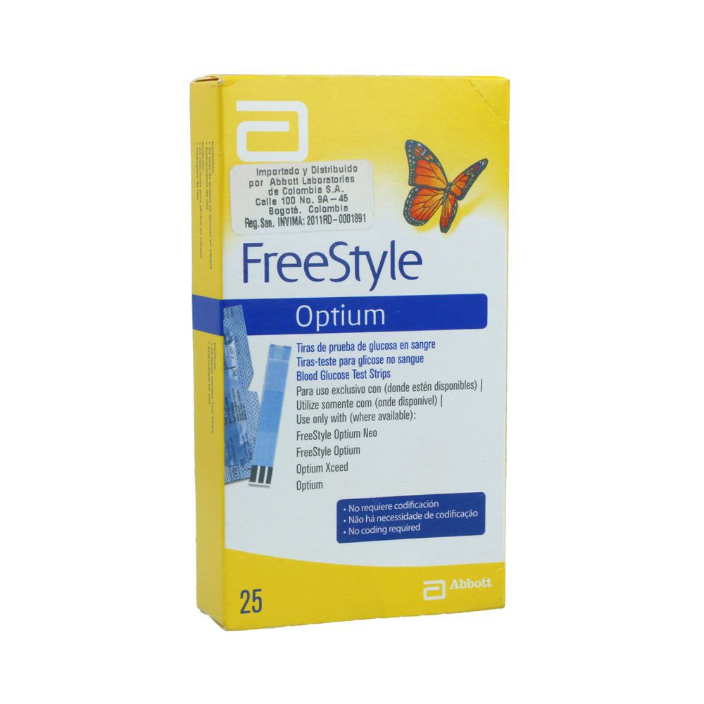 Tira-GlucometrIa-Freestyle-Optium-Caja-X-25-imagen-1