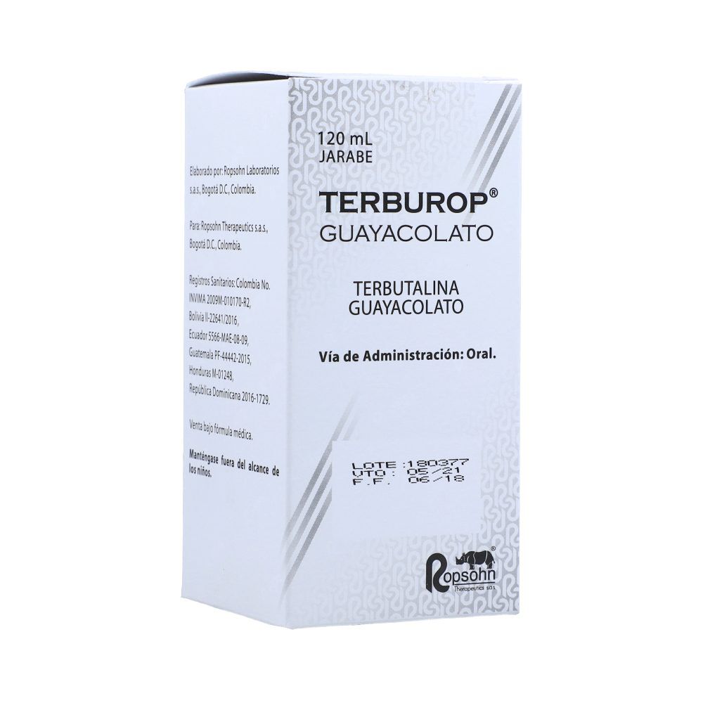 Terburop Guayacolato 3%+0.0133% Jarabe Frasco X 120 mL