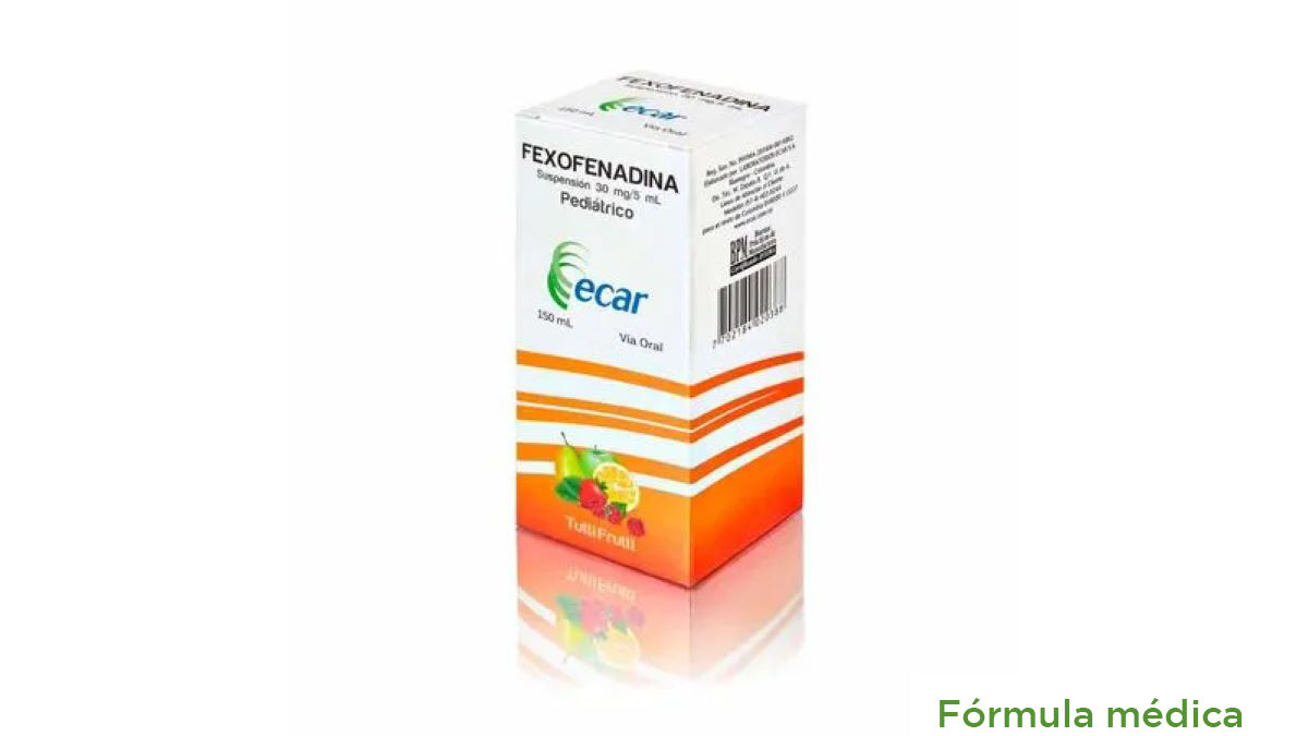 Fexofenadina 30Mg/5Ml(0.6%) Suspención Oral Frasco X 150Ml Ecar Tutti Frutti