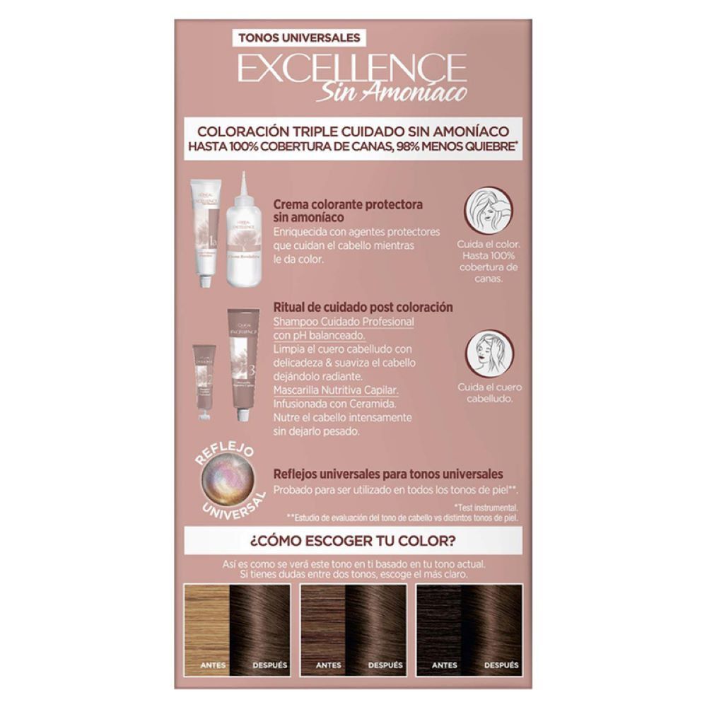 Tinte-Capilar-Loreal-Paris-5U-Excellence-Sin-Amoniaco-Tubo-por-45Gr-Castano-Claro-imagen-2