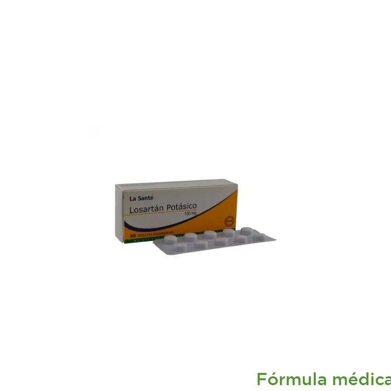Losartan Potasico 100Mg Tabletas Recubiertas Caja X 30 La Sante