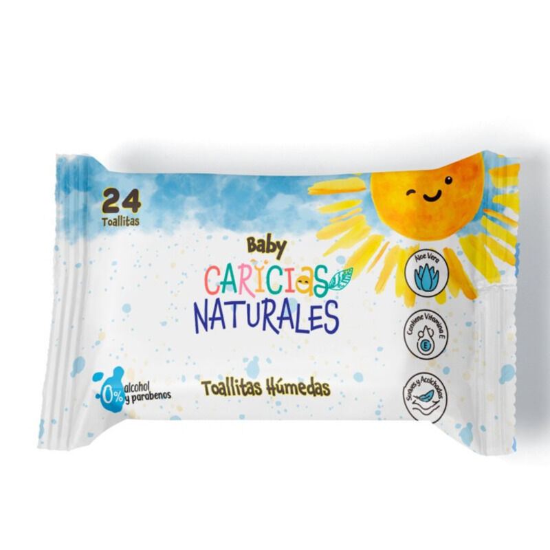 Toallitas Humedas Caricias Naturales Baby Paquete 24