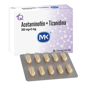 Acetaminofen+Tizanidina-(350+2)Mg-Cap-Bland-Caj-X-20-Mk-imagen