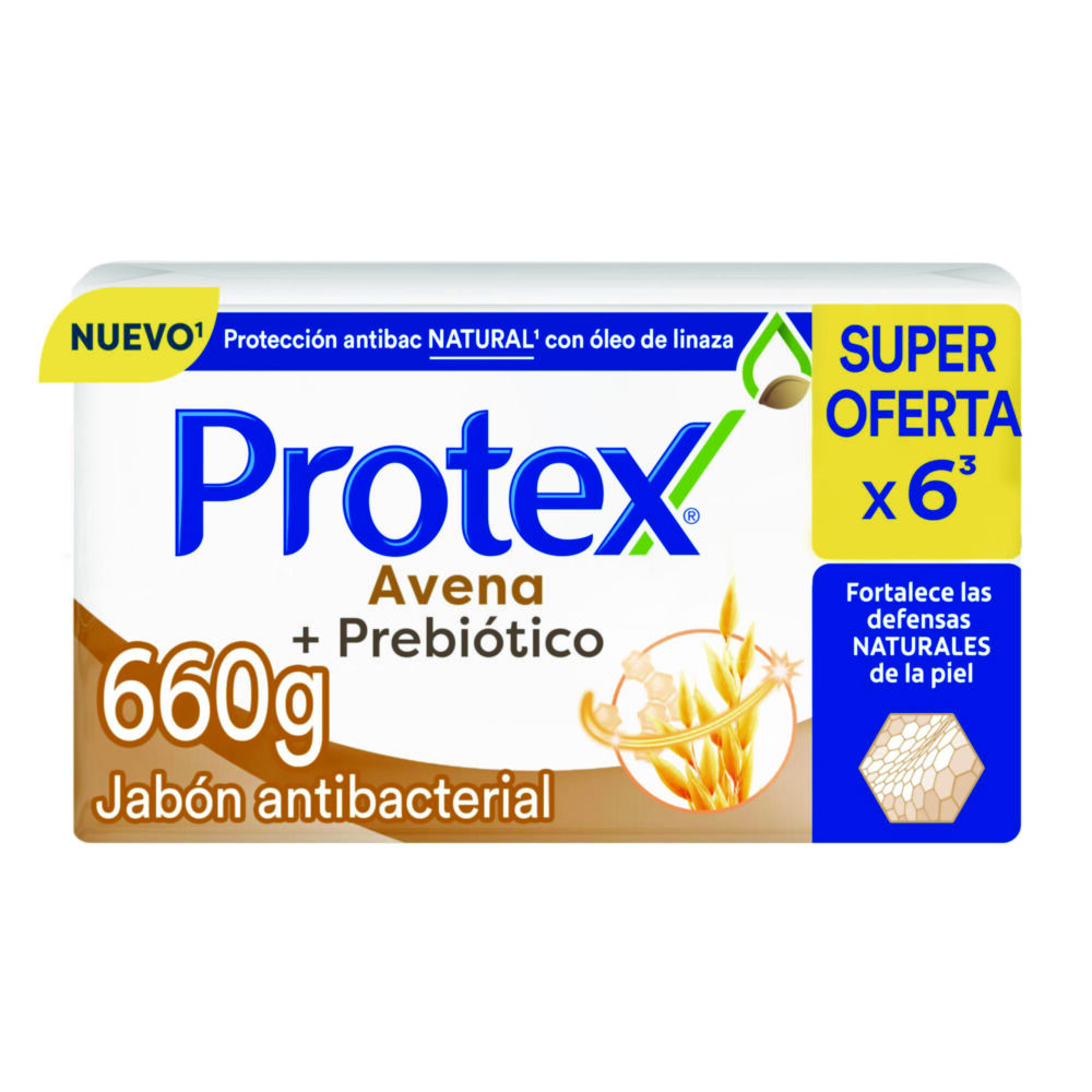 Jabón Antibacterial Protex Avena Barra 110G X6Und
