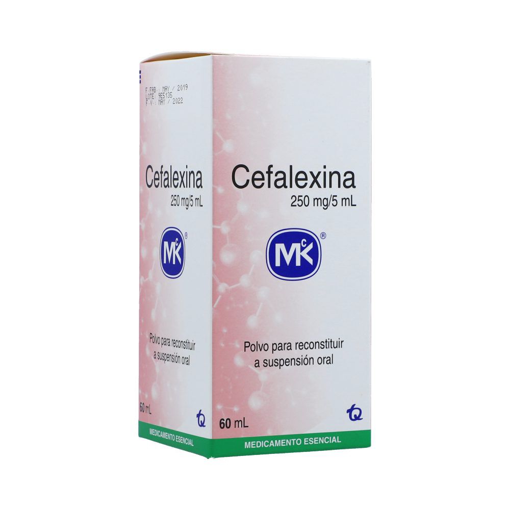 Cefalexina 250Mg/5mL(5%) Susp Oral Mk Frasco X 60mL