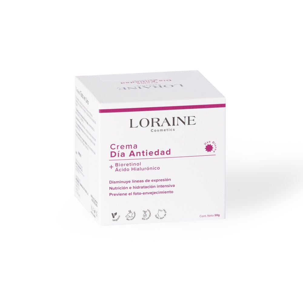 Crema-Dia-Loraine-Cosmetics-Antiedad-Bioretinol-+-Acido-Hialuronico-Pote-por-50Gr-imagen-1