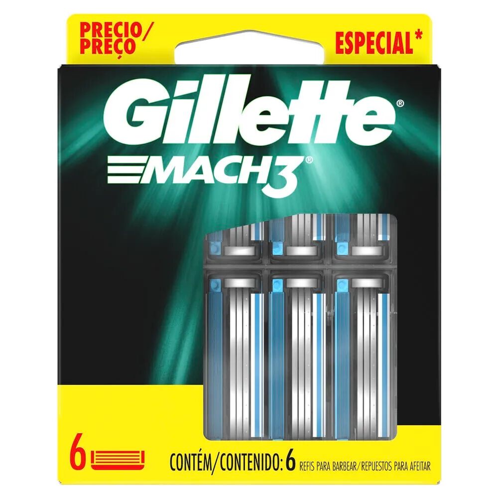 Cuchilla Gillette Mach3 Paquete X 6