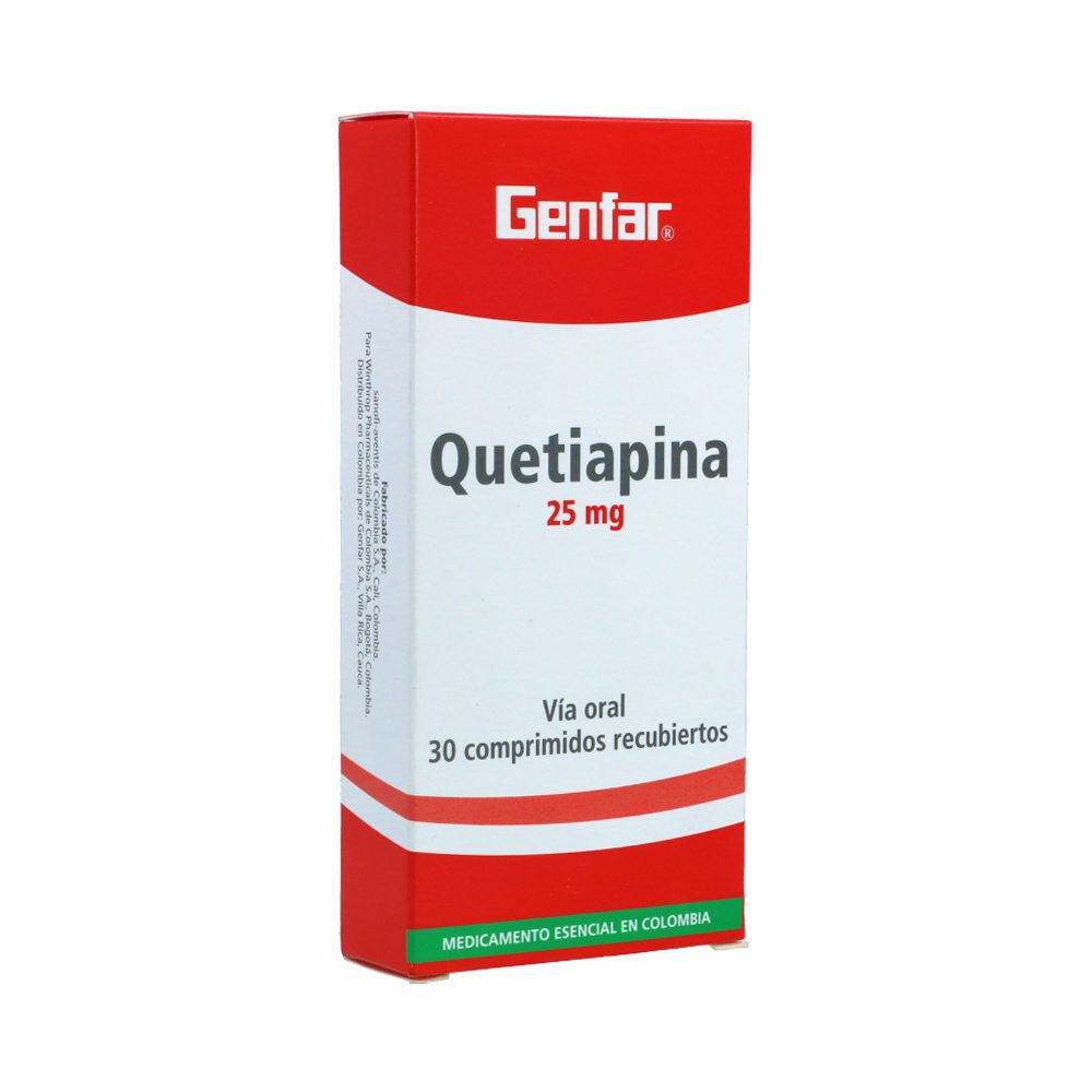 Quetiapina Tabletas 25Mg Caja X 30
