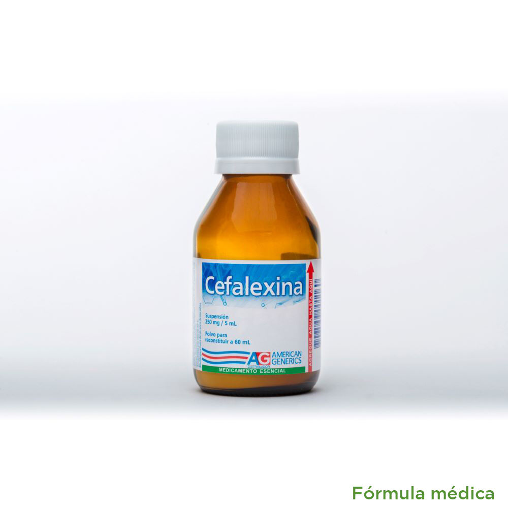Cefalexina 250Mg/5Ml(5%) Polvo Suspension Oral Frasco X 60Ml Amer Gen