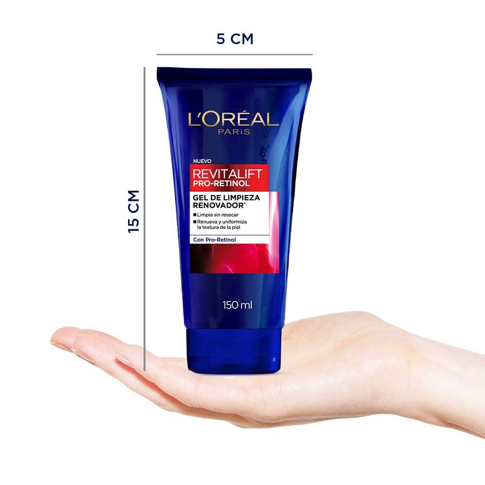 Gel-Limpiador-Loreal-Paris-Revitalift-Pro-Retinol-Renovador-Tubo-X-150Ml-imagen-3
