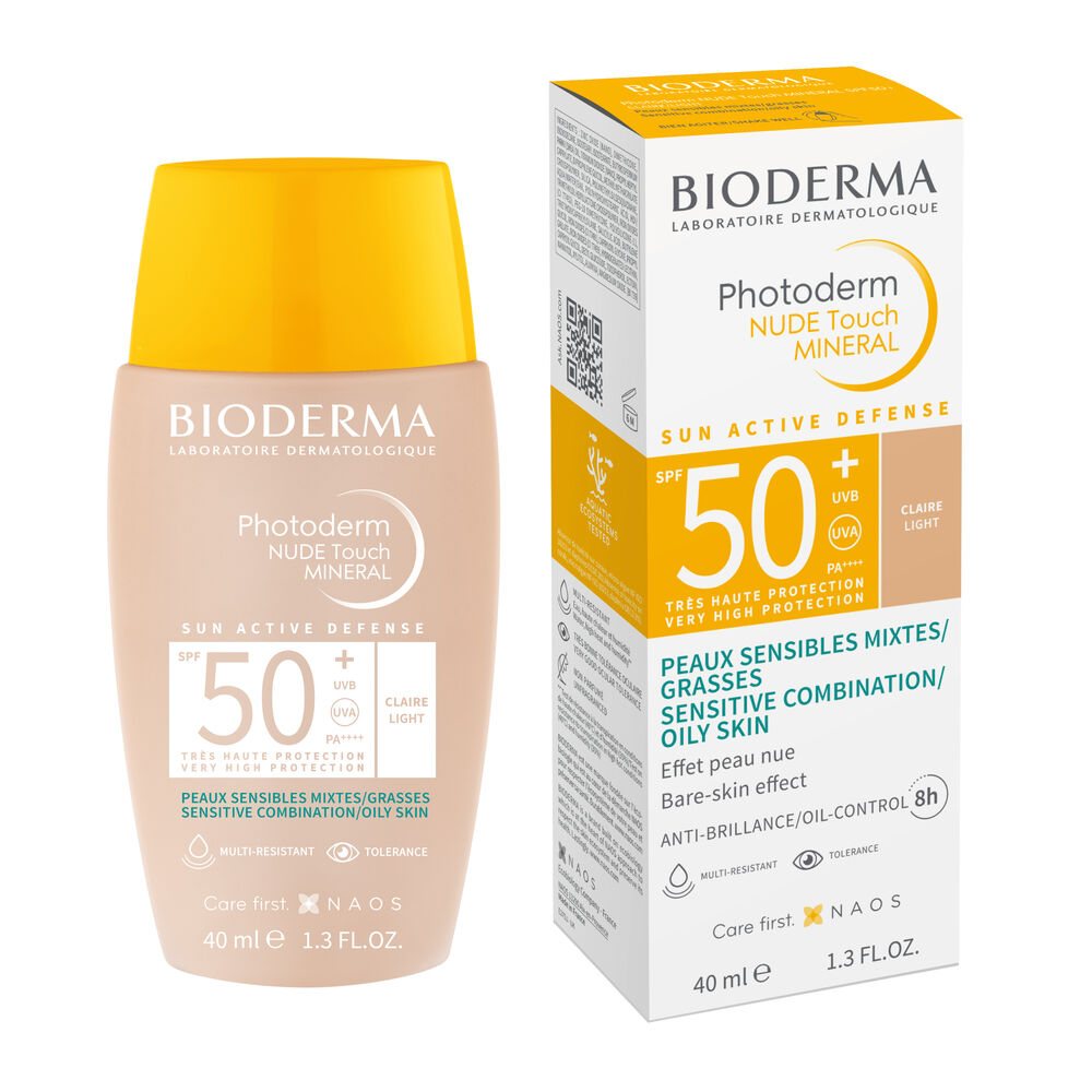 Protector-Solar-Photoderm-Bioderma-Nude-Touch-Fps-50+-Teinte-Claire-Frasco-X-40Ml-imagen-4