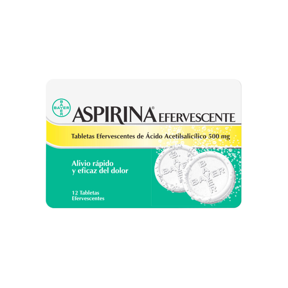 Aspirina Tabletas Efervescente 500Mg Caja X 12