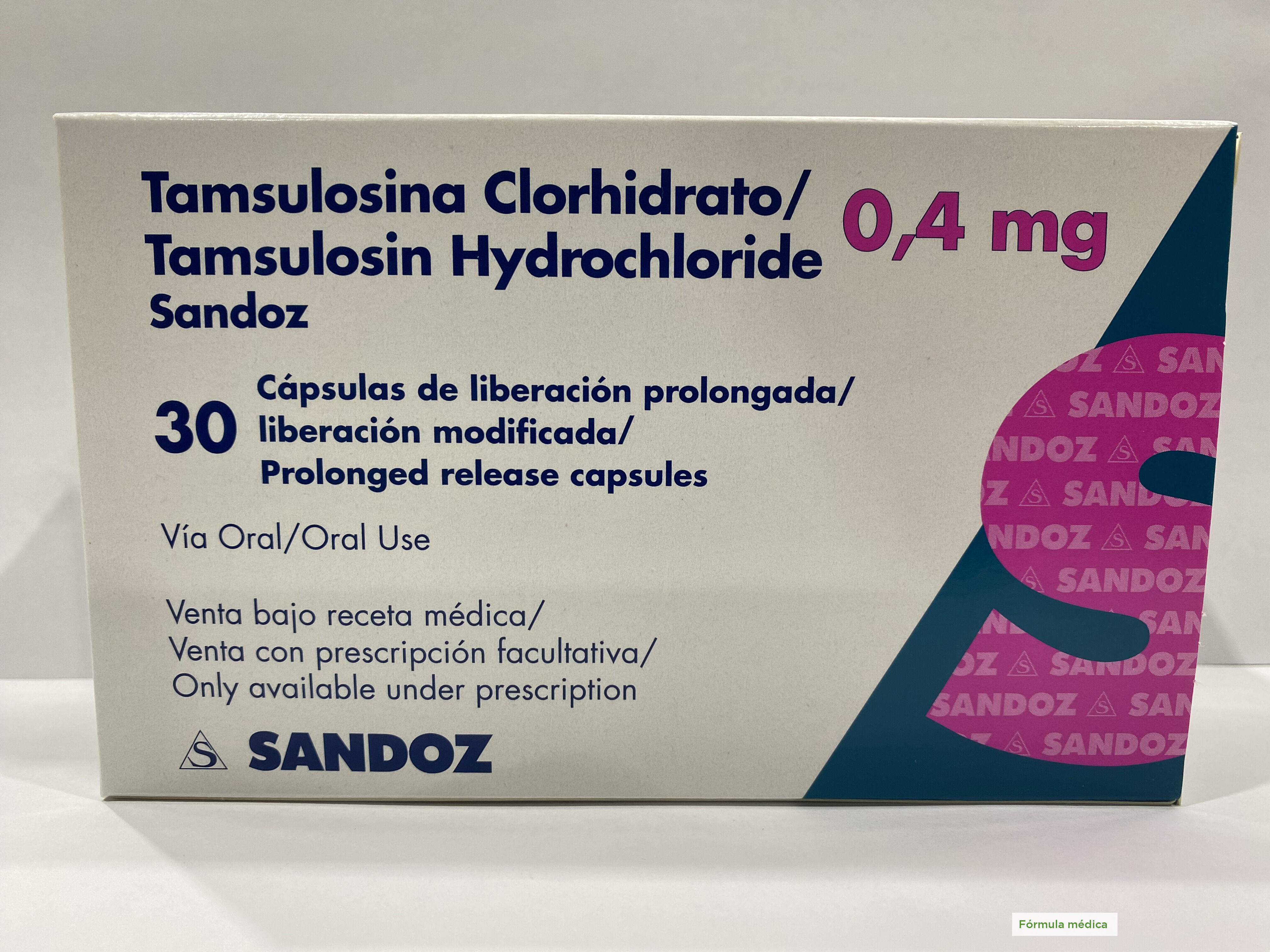 Tamsulosina Clorhidrato 0.4Mg Capsulas Liberacion Prolongada Caja X 30 Sandoz