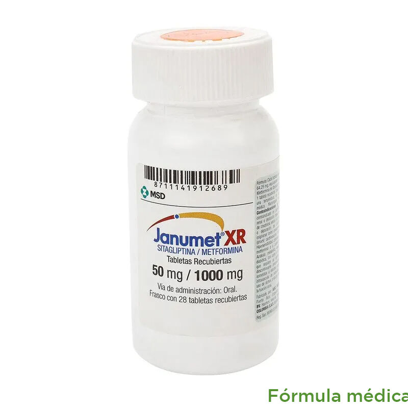 Janumet Xr (1000+50)Mg Tabletas Liberacion Prolongada Frasco X 28