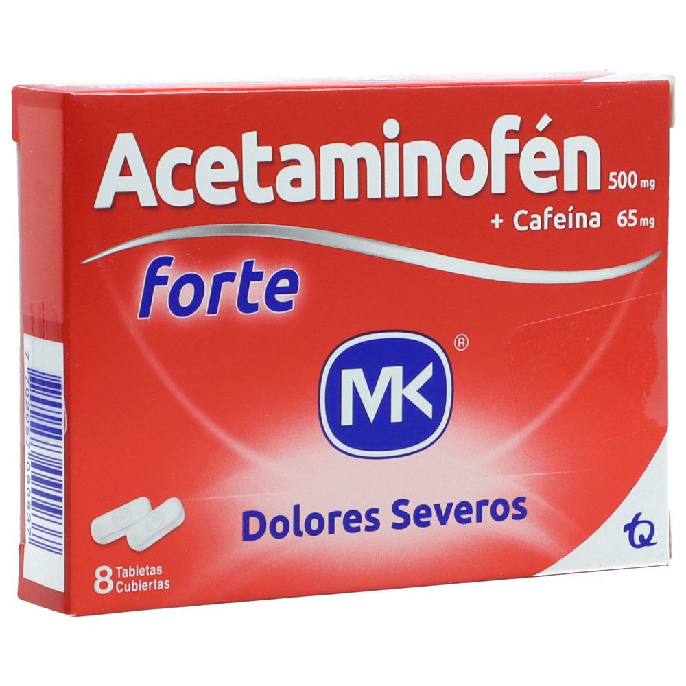 Acetaminofen Forte MK 500/65 mg Cruz Verde