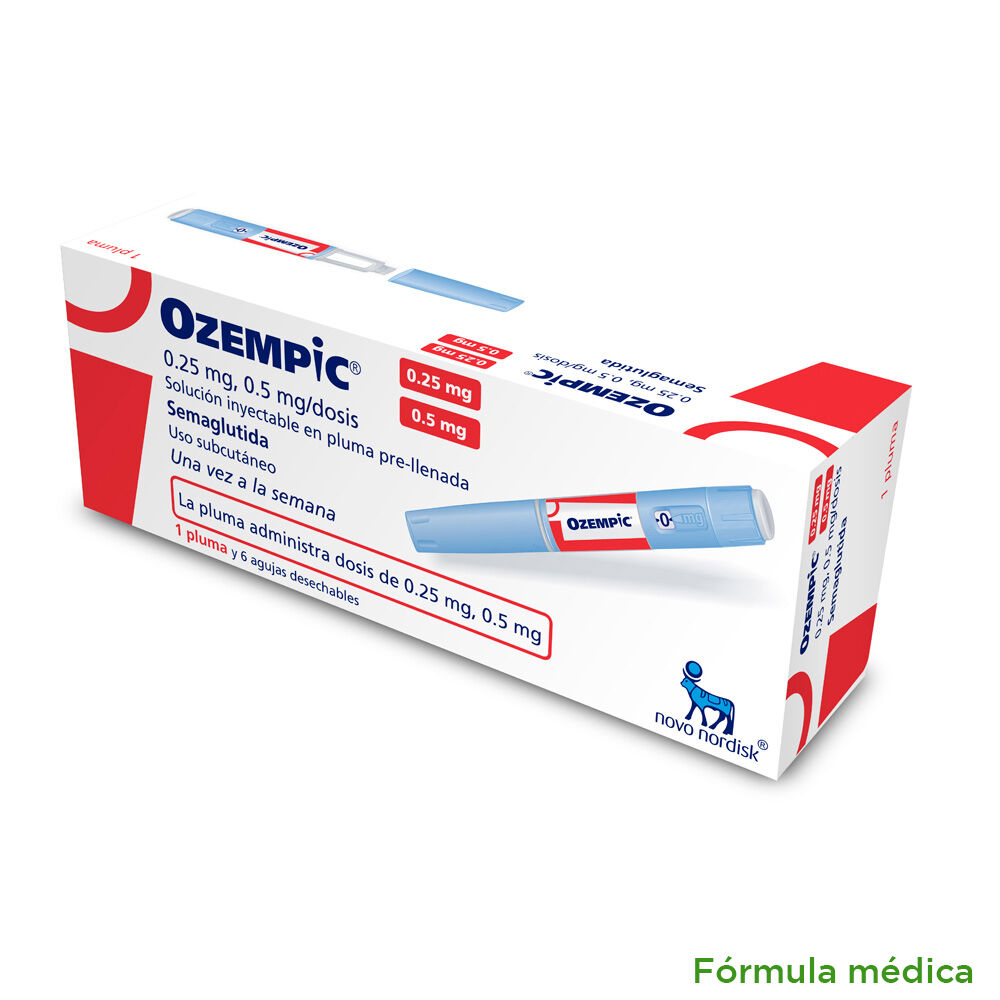 Ozempic 0,25 mg/dosis · 0,5 mg/dosis - Solución Inyectable 2 mg / 1,5 ml