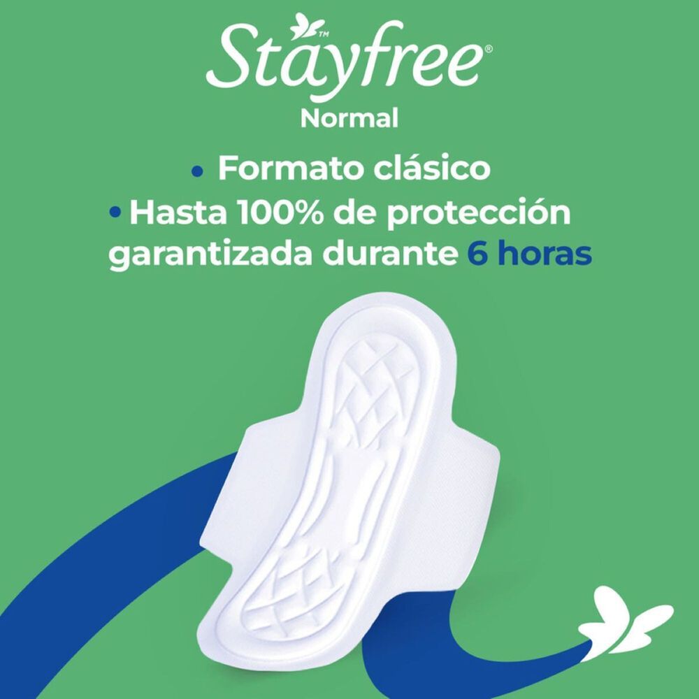 Super-Pack-Toallas-Femeninas-Stayfree-Con-Alas-Normal-Tela-Suave-Bolsa-X-42-imagen-4