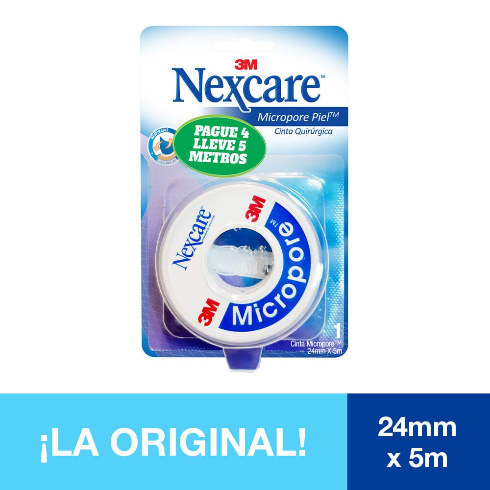 3M Cinta Microporosa Promo Gratis 1M Sobre X 1Rol X 5M (24Mm X 5M)