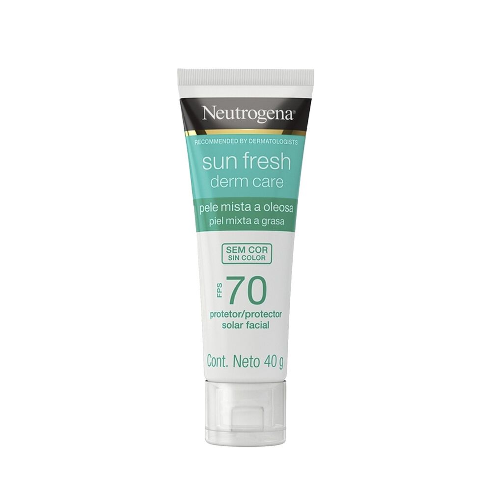 Protector Solar Facial Neutrogena Sun fresh Derm Care Sin Color FPS 70 40g