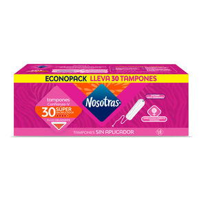 Tampones-Nosotras-Super-Sin-Aplicador-Econopack-Caja-X-30-Und-imagen