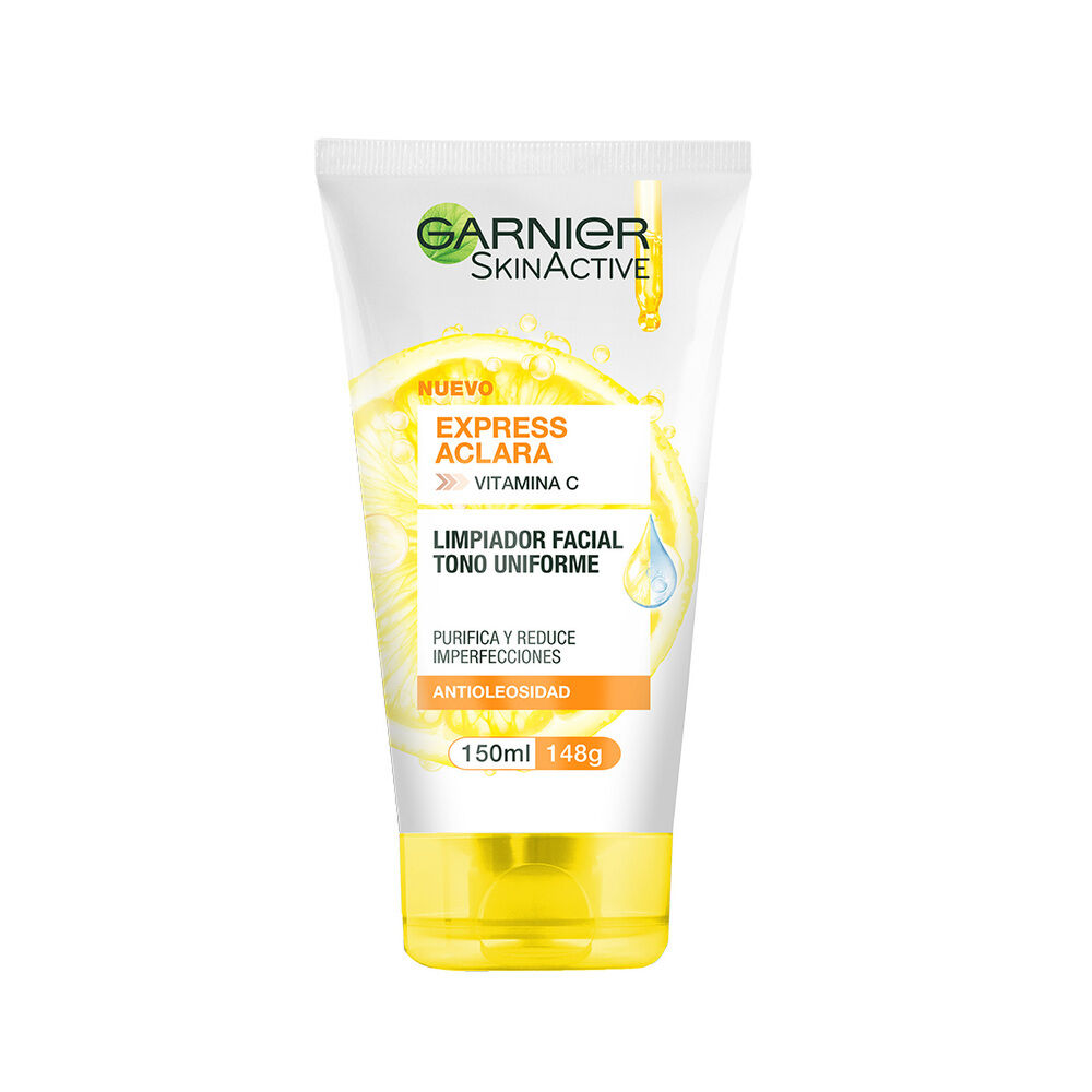 Limpiador-Facial-Garnier-Skin-Active-Express-Aclara-Tubo-X-150Ml-Tono-Uniforme-imagen-2