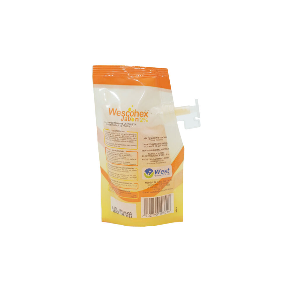 Wescohex-Jabon-2%-Solución-Tópica-Bolsa-X-60ml-imagen-2