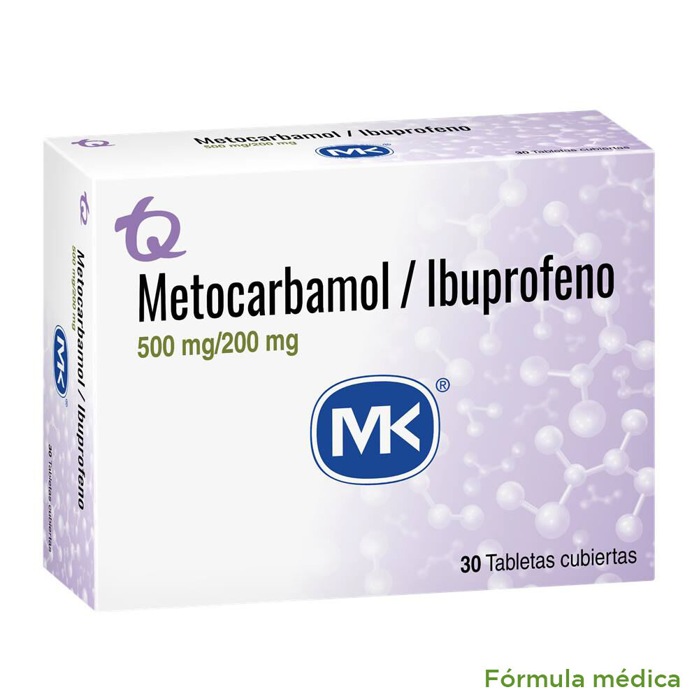 Ibuprofeno+Metocarbamol (200+500)Mg Tableta Recubierta Caja X 30 Mk