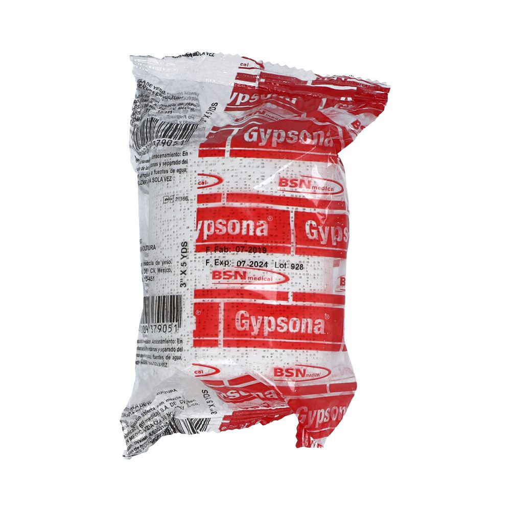 Venda De Yeso Rollo Gypsona 3 X 5 Yardas X 1 Unidad