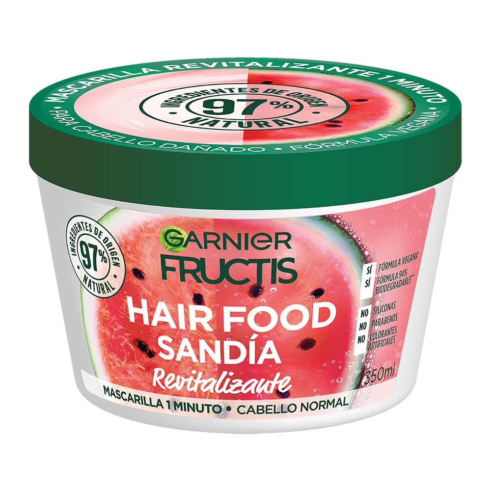 Mascarilla Revitalizante Garnier Hair Food Sandía 350 Ml