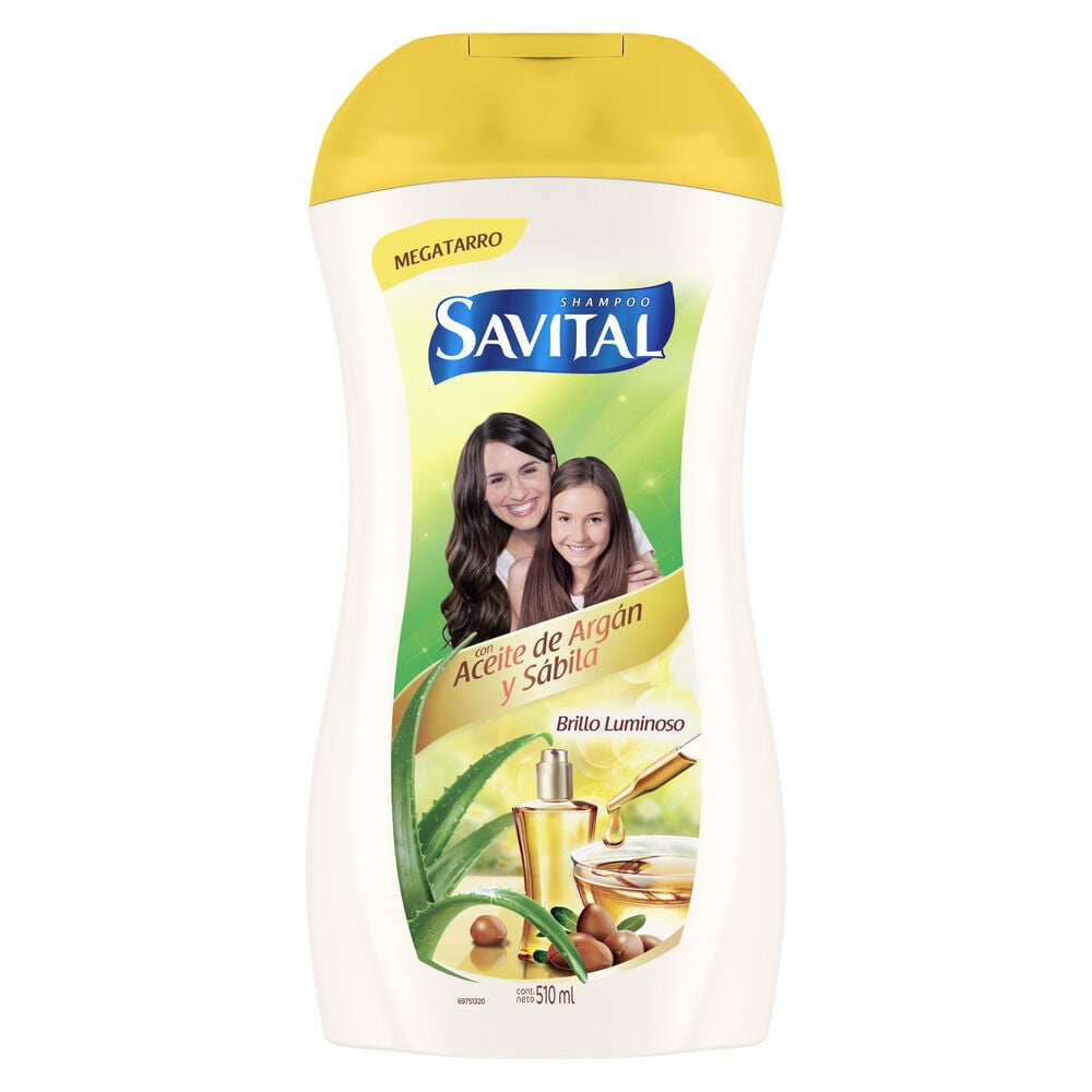Shampoo-Brillo-Luminoso-Savital-Aceite-De-Argan-Y-Sabila-Frasco-X-510Ml-imagen