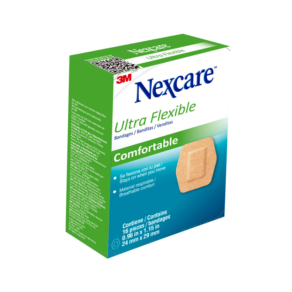 Banditas Venditas Ultra Flexible Caja X 16 3M Nexcare 24Mm X 29Mm