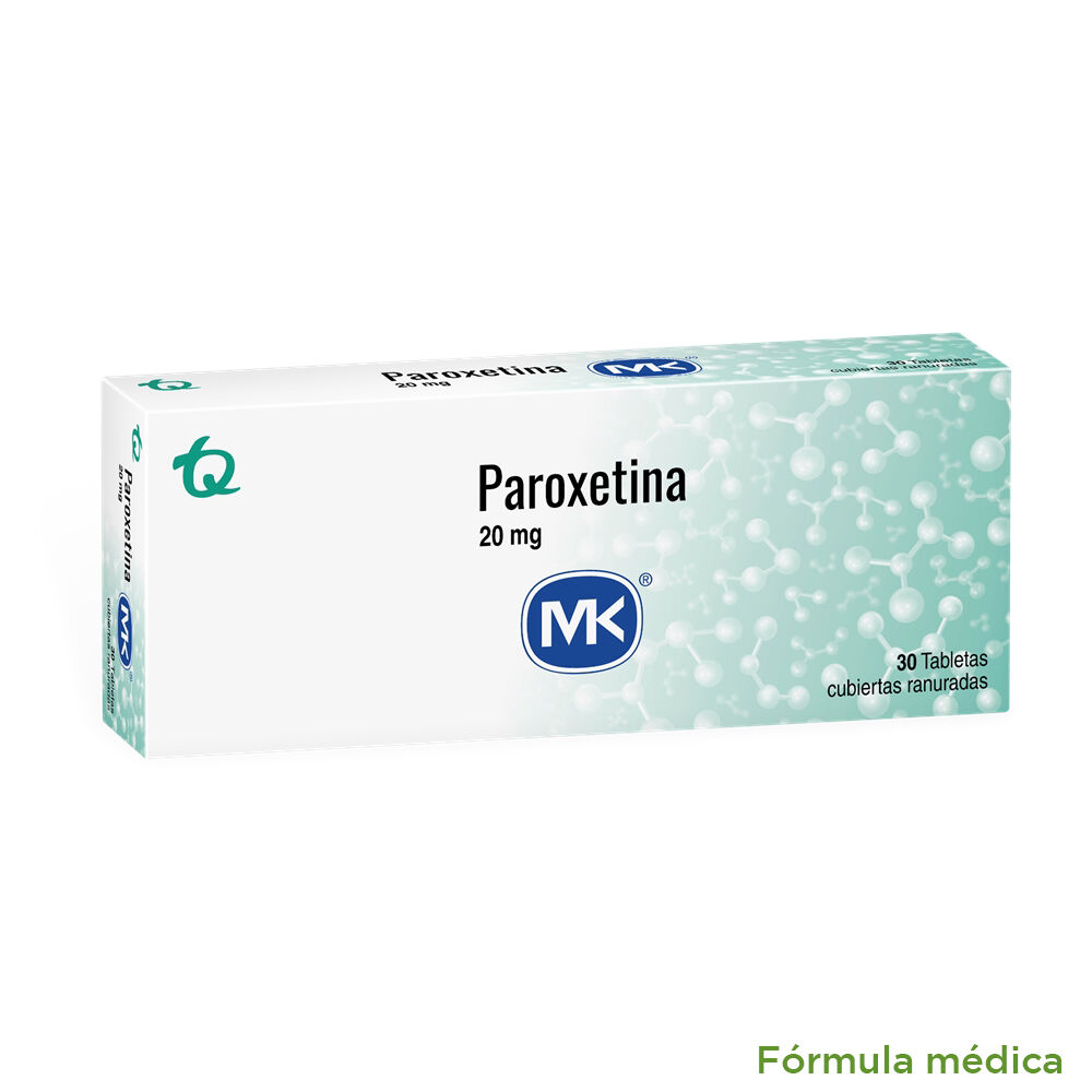 Paroxetina 20Mg Tab Rec Caj X 30 Mk