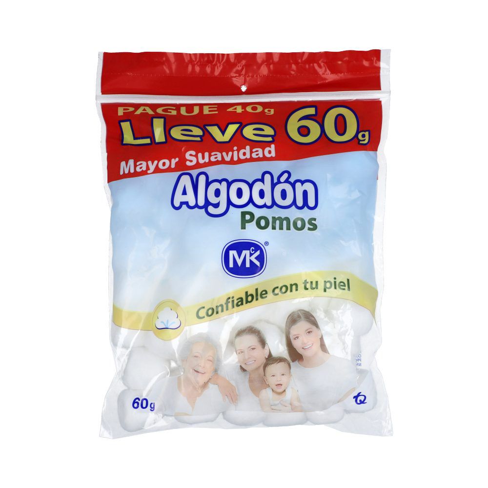 Mk Algodon Pomos Bolsa X 60G Pague 40 Lleve 60G