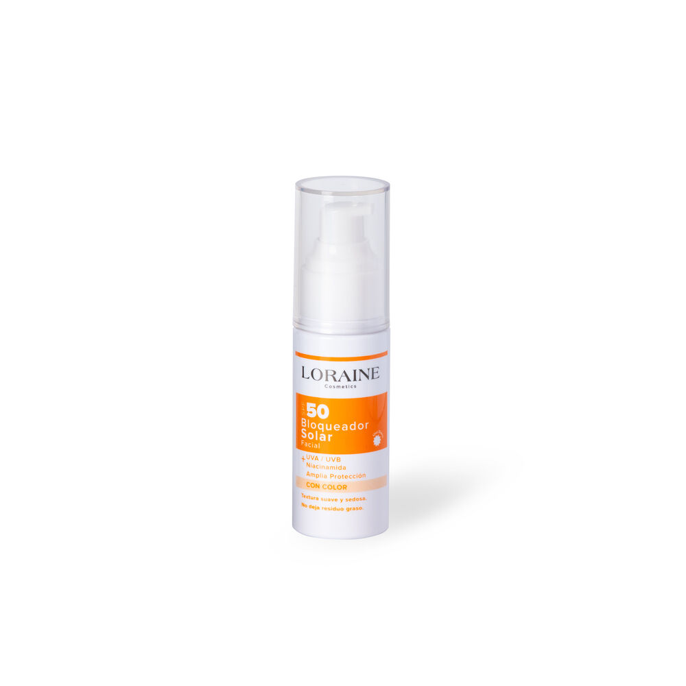 Bloqueador-Solar-Facial-Loraine-Cosmetics-Spf-50-+-Uva-+-Uvb-Con-Color-Frasco-por-50Ml-imagen-2