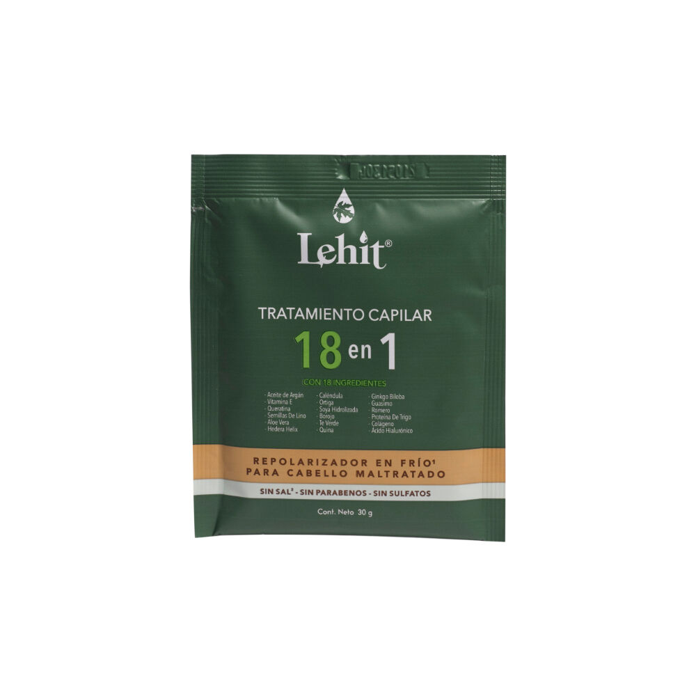 Tratamiento Capilar Lehit 18 En 1 Sobre X30Gr